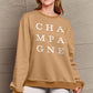 Simply Love Full Size CHAMPAGNE Graphic Long Sleeve Sweatshirt