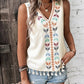 Tassel Printed V-Neck Tank