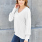 Basic Bae Full Size V-Neck Lantern Sleeve Top