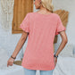 Frill Round Neck Petal Sleeve Blouse