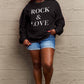 Simply Love Full Size ROCK ＆ LOVE Round Neck Sweatshirt