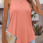 Tied Cutout Grecian Neck Tank