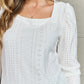 Mandy Eyelet Square Neck Puff Sleeve Blouse