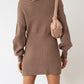 Surplice Neck Long Sleeve Sweater Dress