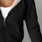 Full Size Zip Up Long Sleeve Hooded Outerwear