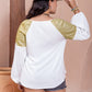 Plus Size Sequin Tie Neck Dropped Shoulder Blouse