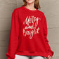 Simply Love Full Size MERRY AND BRIGHT Graphic Sweatshirt