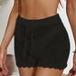 Drawstring Cutout Swim Shorts