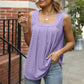 Eyelet Square Neck Tank