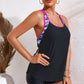 Chevron Stripe Racerback Swim Tank