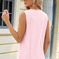 Eyelet Crisscross V-Neck Tank