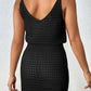 Openwork V-Neck Sleeveless Cover Up Dress