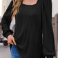 Square Neck Long Sleeve Top