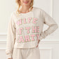 WIFE OF THE PARTY Round Neck Top and Shorts Lounge Set