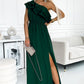 One-Shoulder Ruffled Maxi Dress