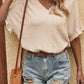 Honey V-Neck Half Sleeve Blouse