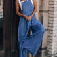 Wide Leg Denim Overalls