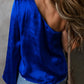 One Shoulder Long Sleeve Blouse