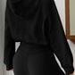 Drawstring Pocketed Raglan Sleeve Hoodie