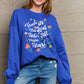 Simply Love Full Size Flower Slogan Graphic Sweatshirt