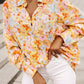 Floral Collared Neck Long Sleeve Shirt