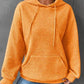 Textured Drawstring Drop Shoulder Hoodie