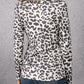 Ivy Lane Leopard Quarter Snap Long Sleeve Blouse