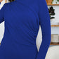 FAM-FAM Ruched Mock Neck Long Sleeve T-Shirt