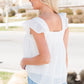 Ruffled Square Neck Wide Strap Tank