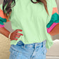 Color Block Round Neck Half Sleeve T-Shirt