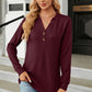 V-Neck Long Sleeve Blouse