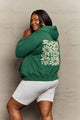 Simply Love Simply Love Full Size Dropped Shoulder Floral Graphic Hoodie Dark Green