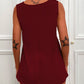 V-Neck Curved Hem Tunic Tank