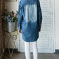 Veveret Pocketed Button Up Washed Denim Shirt