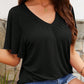 V-Neck Flutter Sleeve T-Shirt