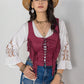 Fringe Lace-Up Vest