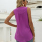 Swiss Dot Notched Neck Tank