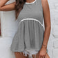 Ivy Lane Striped Lace Trim Round Neck Tank