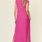 Double Take Full Size Texture Mock Neck Sleeveless Maxi Dress