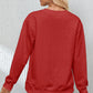 XOXO Heart Round Neck Dropped Shoulder Sweatshirt