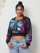 Tie-Dye Lace-Up Hoodie Multicolor