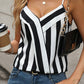 Striped V-Neck Spaghetti Strap Cami