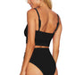 Color Block Spaghetti Strap Two-Piece Swim Set