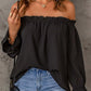 Frill Off-Shoulder Flounce Sleeve Blouse