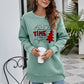 Christmas Tree Graphic Drop Shoulder Sweatshirt