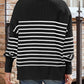 Striped Round Neck Long Sleeve Sweatshirt