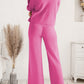 Long Sleeve Lounge Top and Drawstring Pants Set