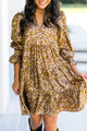 Tiered Leopard Print Mini Dress Leopard