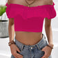 Honey Off-Shoulder Ruffled Cropped Top