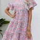 Ditsy Floral Flounce Sleeve Tiered Dress